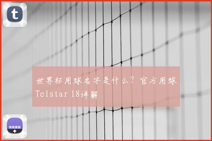 世界杯用球名字是什么？官方用球Telstar 18详解